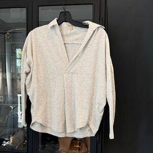 Bordeaux Casual Gray Long Sleeve Top